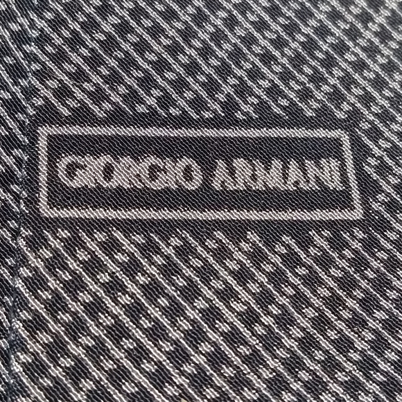 Giorgio Armani Tie, Blue & Grey Micro Check Pattern, 100% Silk, Made in … - Picture 6 of 9